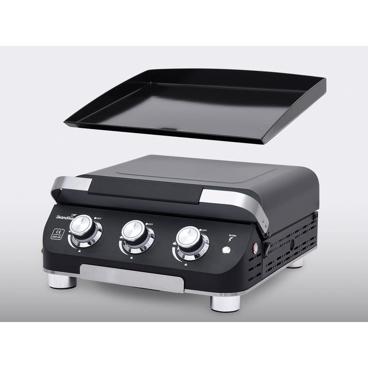 Tweedehands – Gas plancha Palo - Gas plancha grillplaat - 3 branders 2/7