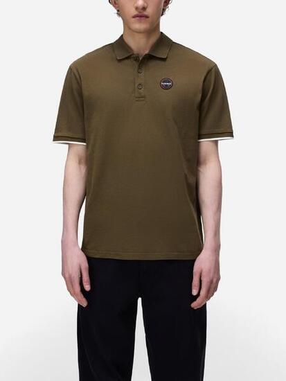 Polo Napapijri E-badge Ss 1 Dark Olive