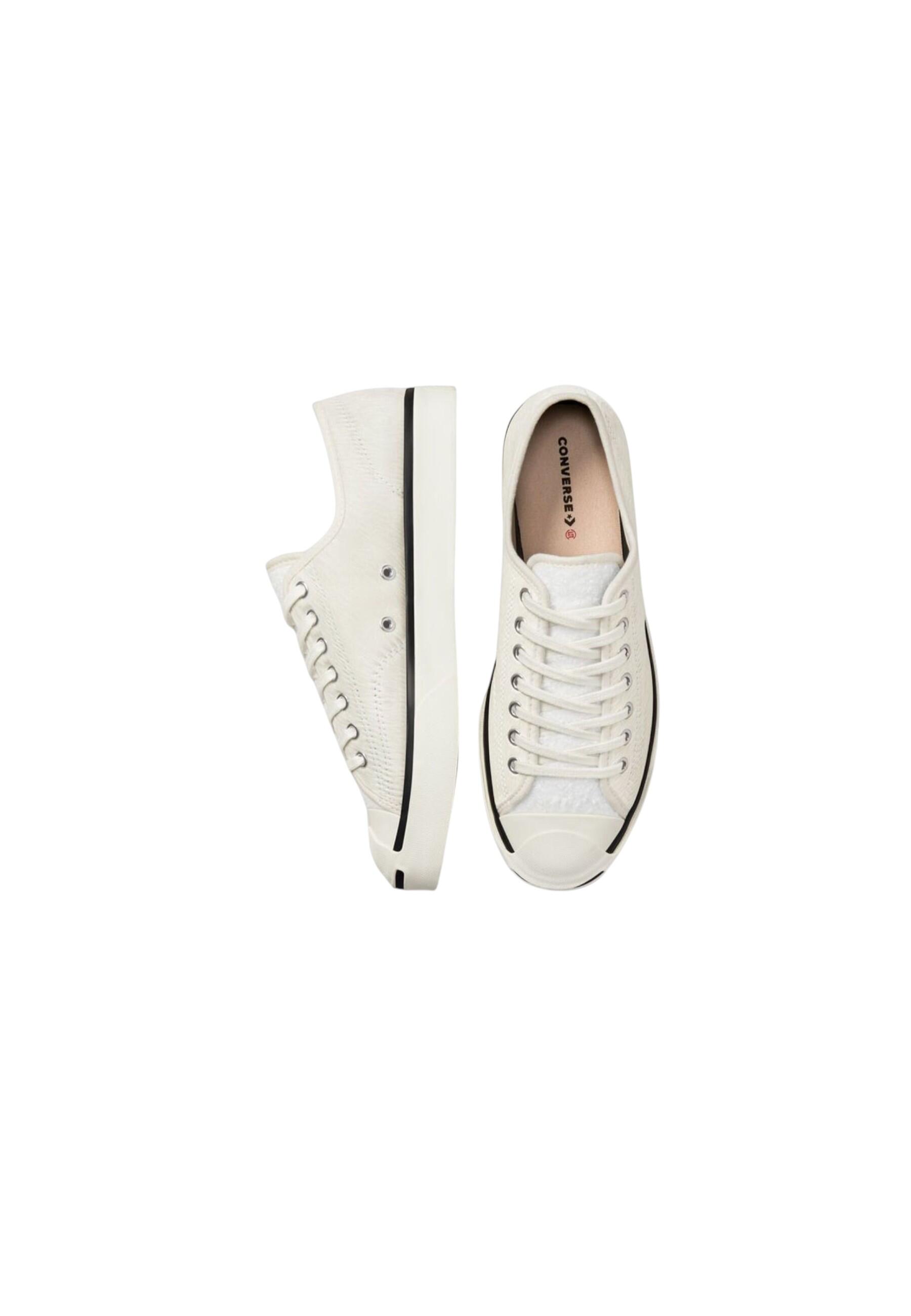 Converse - Sneakers JACK PURCELL OX WHITE/BLACK/GREY in pelle per uomo 3/6