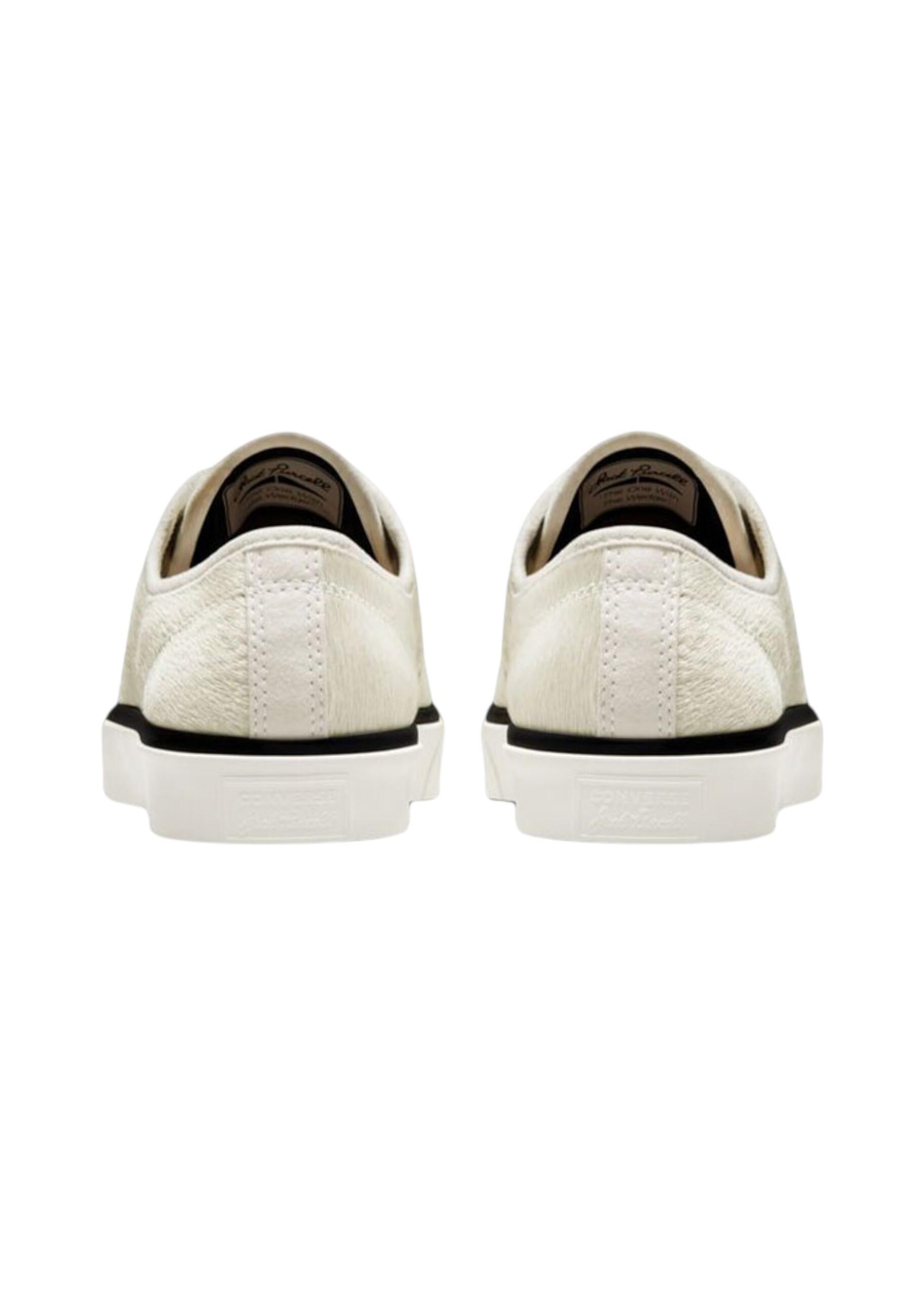 Converse - Sneakers JACK PURCELL OX WHITE/BLACK/GREY in pelle per uomo 5/6