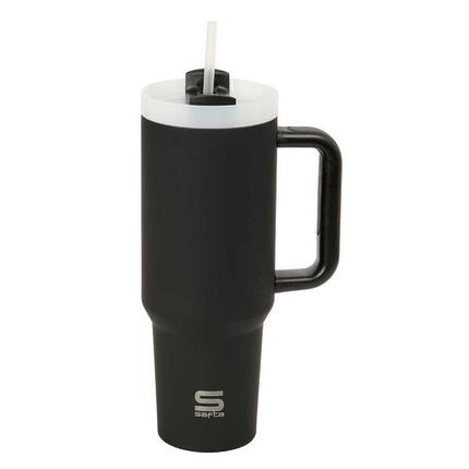Isolierbecher aus Edelstahl Erwachsene Safta Grün Hoja mit Pajita und Asa 1,2 L