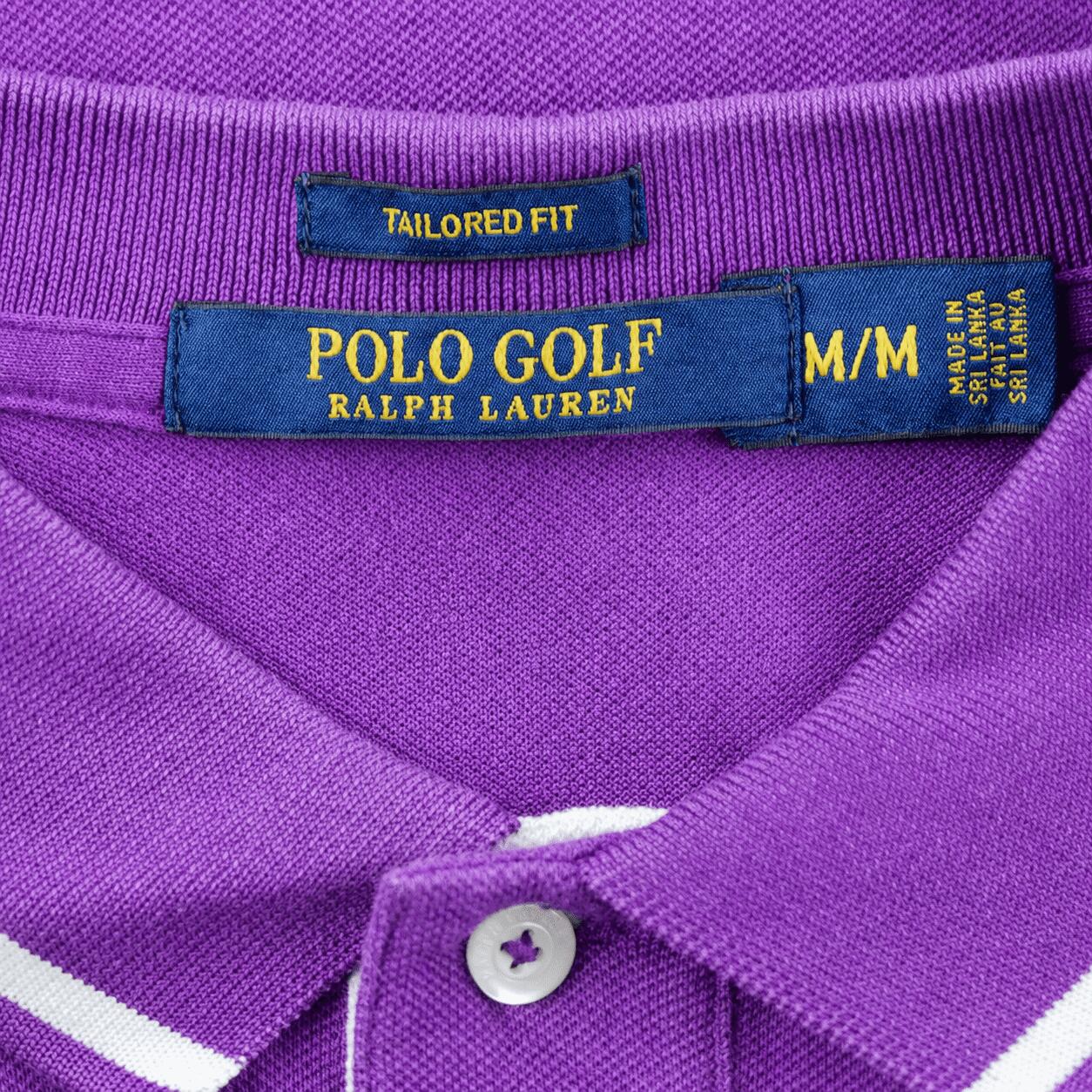 Tweedehands - Polo Ralph Lauren heren polo korte mouw paarse - Goede staat 7/7