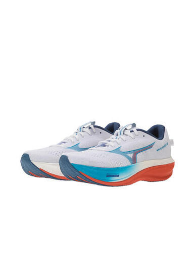 Mizuno Herren Wave Rider 30 Laufschuh J1GM262051 White/Blue Jewel/Orange