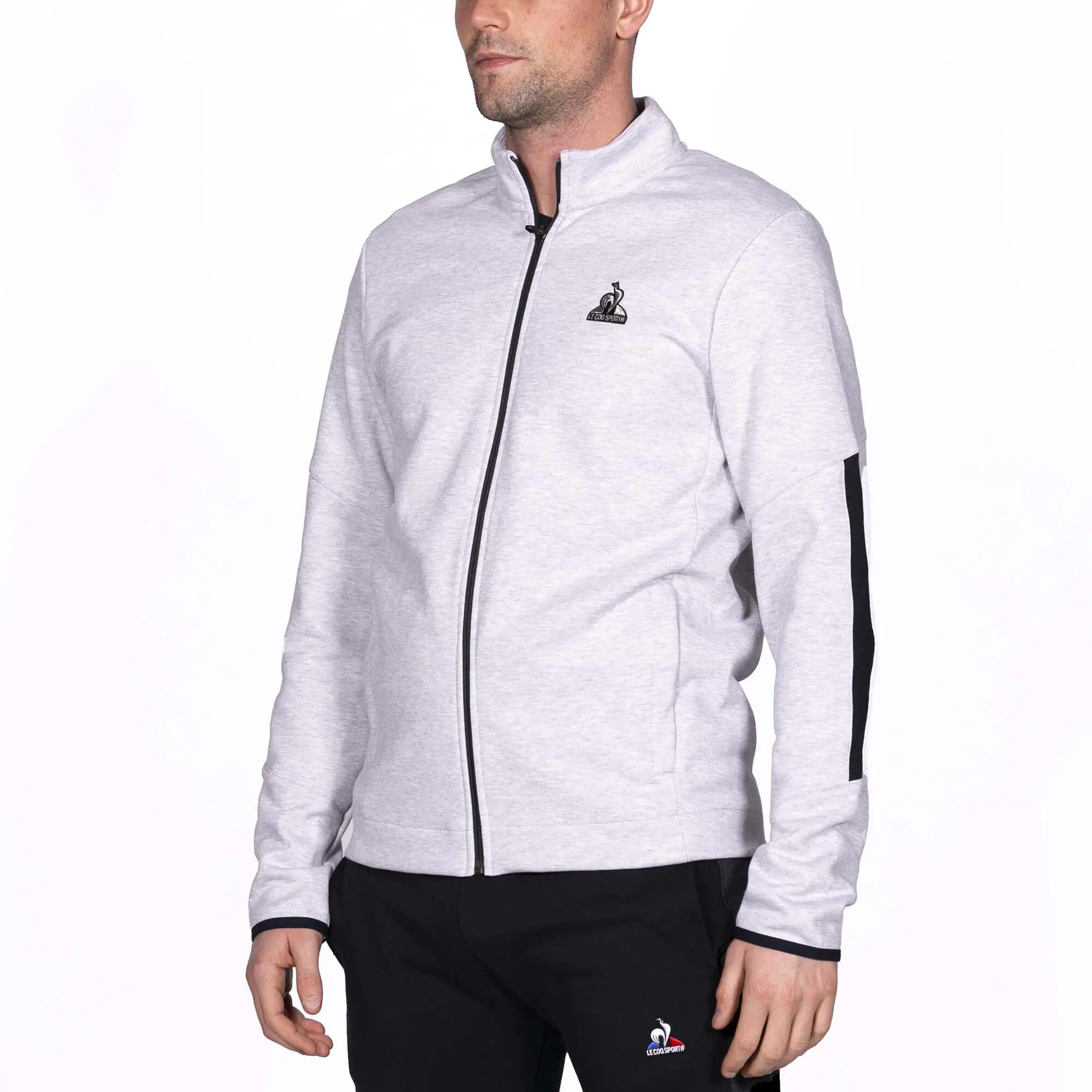Felpa Le Coq Sportif Tech Fz N°1 Grigio Adulto 2/4