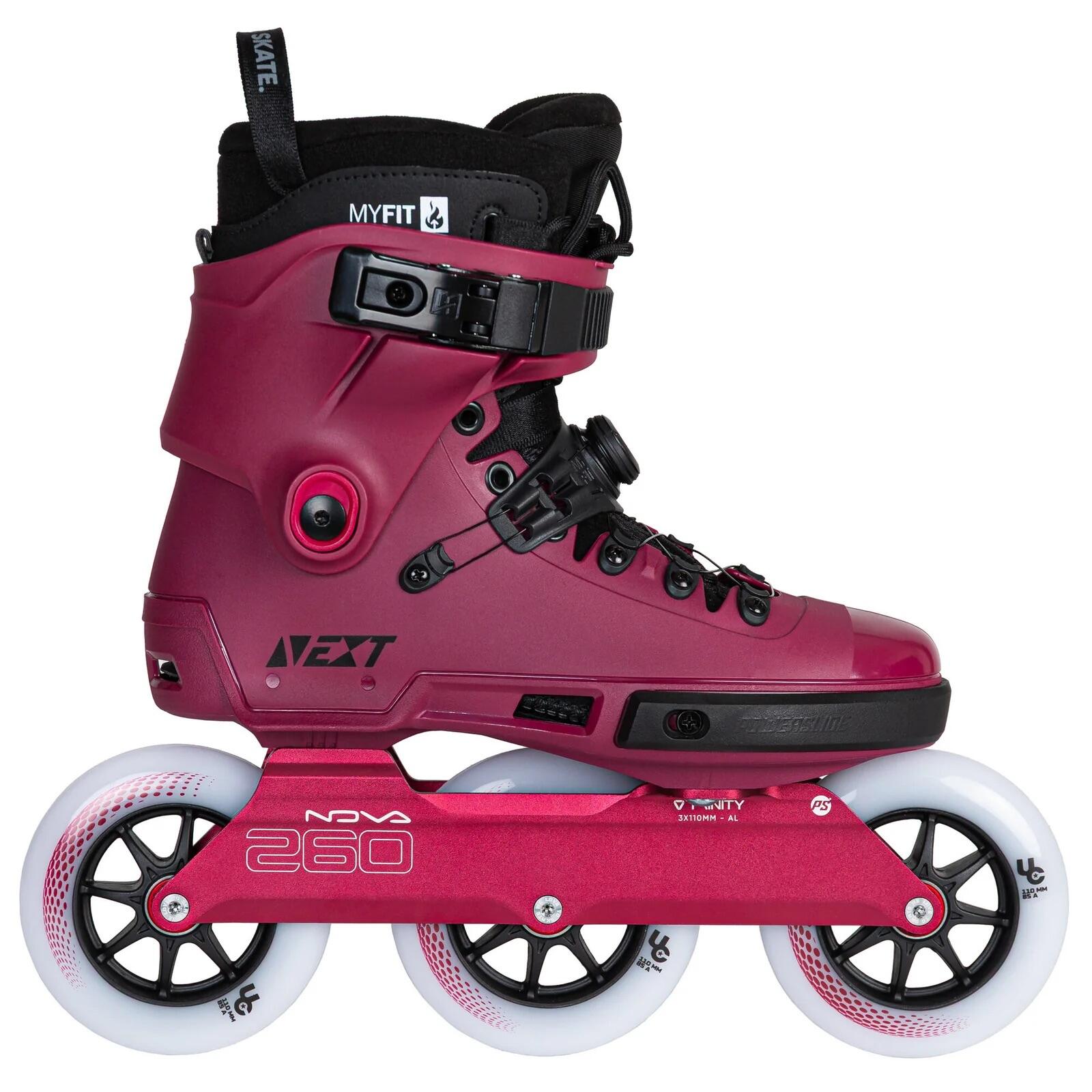 POWERSLIDE Next 2.0 110 PDS Merlot fitness inline skates 3/6