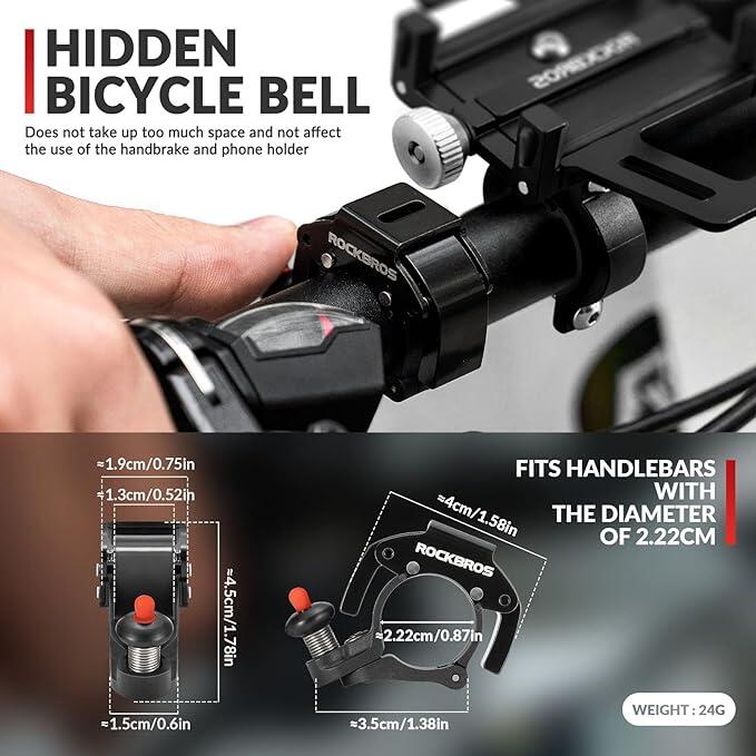 ROCKBROS Mini Bike Bell 100dB Aluminum Alloy 2/6