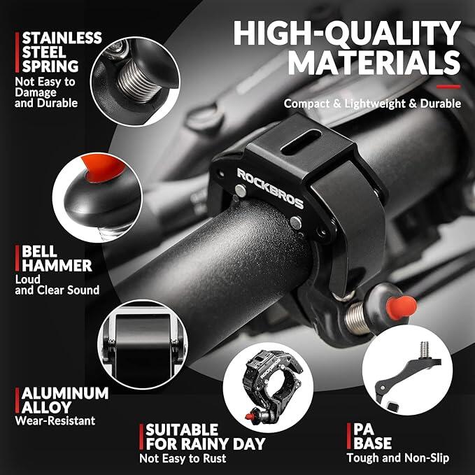 ROCKBROS Mini Bike Bell 100dB Aluminum Alloy 4/6