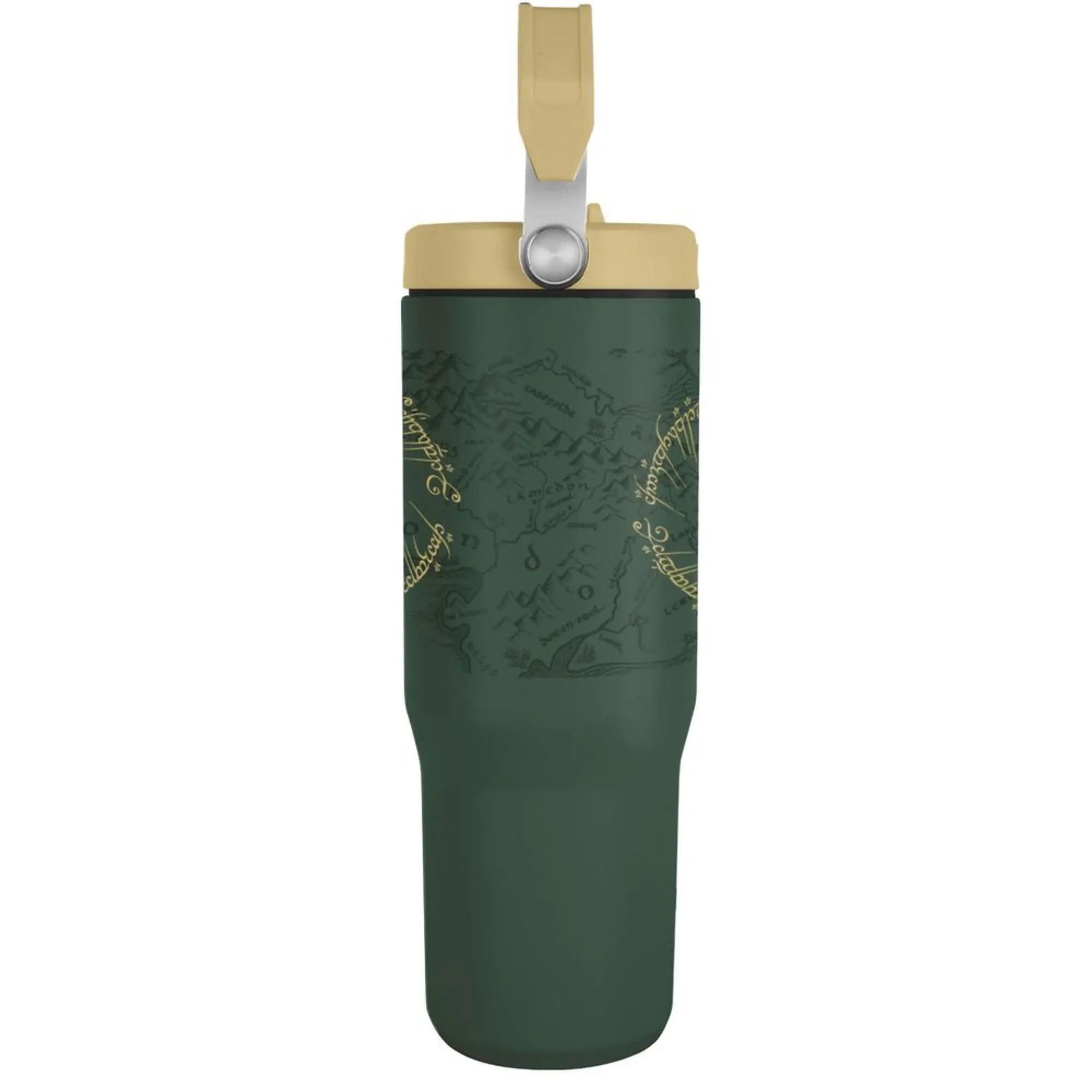 Vaso Termo Adultos El Señor de los Anillos Verde con Asa y Pajita 0,9 L 3/3