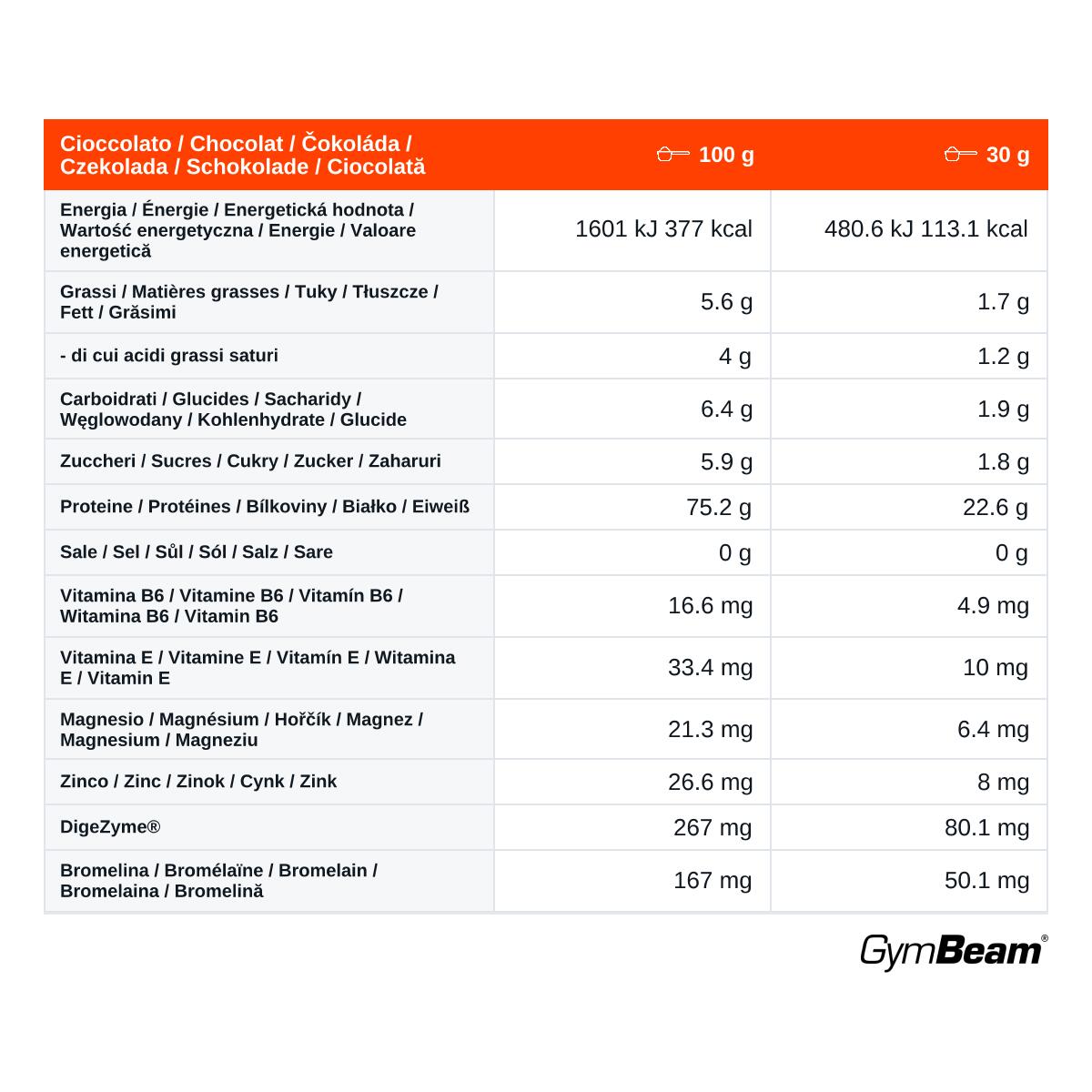 Białko GymBeam HydroFue 2000 g czekolada 2/3