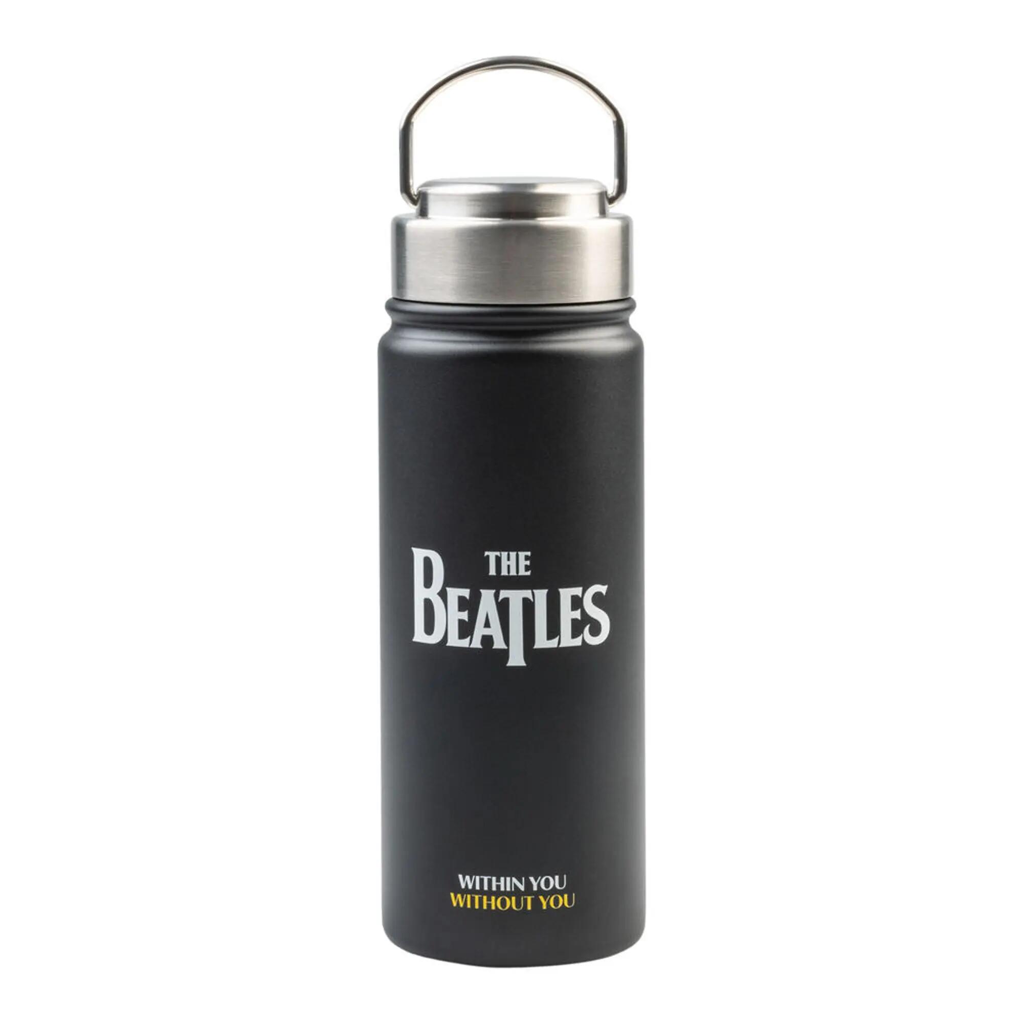 Borraccia in acciaio inossidabile The Beatles Nera con Tapón Hermético e Asa 2/3