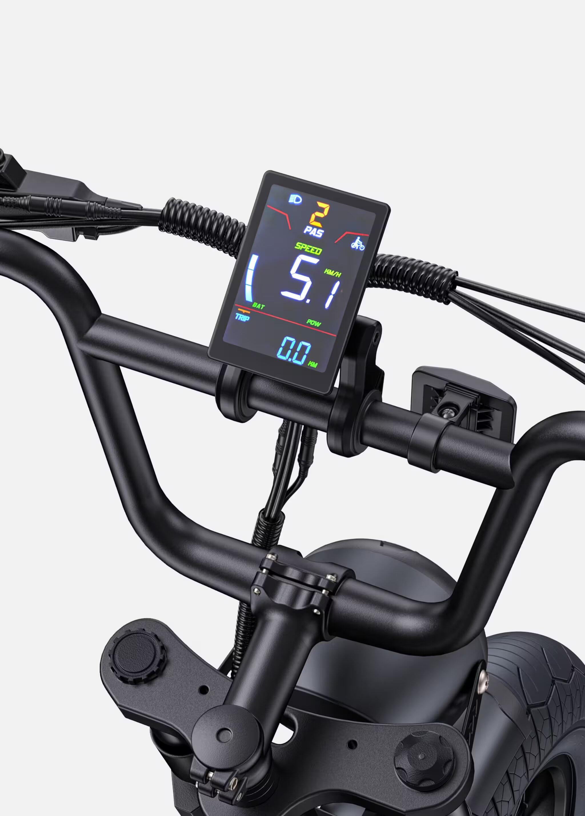 Bici Elettrica M1 48V 28.6Ah Doppia Batteria 170km Fat 20x4 Idraulico 3/4