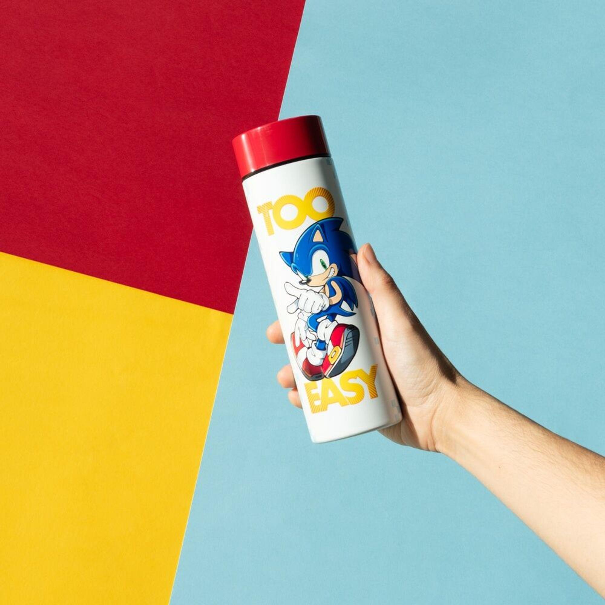 Botella de Acero Inoxidable Infantil Sonic the Hedgehog Blanca y Roja 0,42 L 3/3