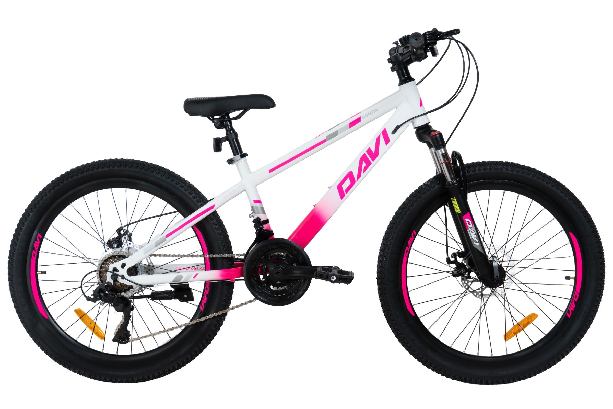 Mountain Bike 24 pollici, 9-12 anni, telaio robusto da 11", Davi Bonita Pro 2/7