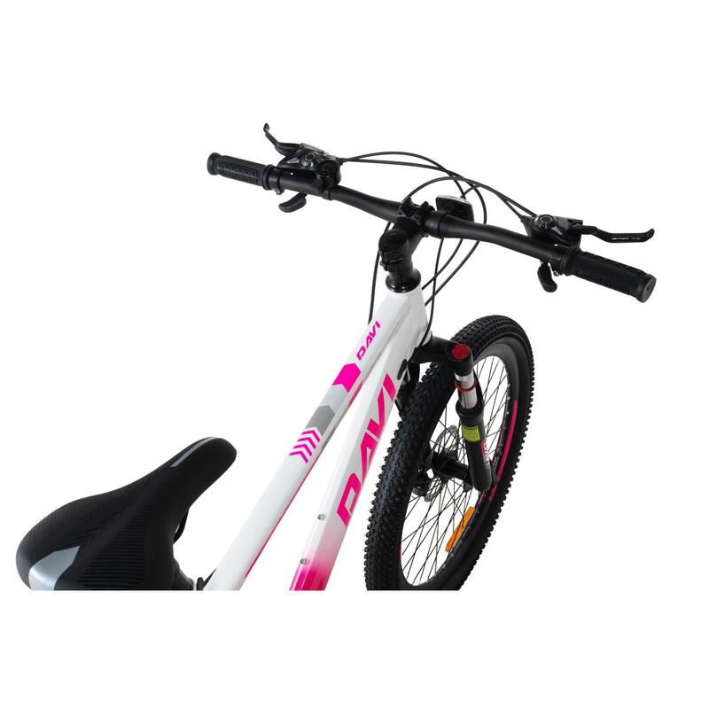 Bicicleta mtb 9-12 ani, 24 inch, solidă cadru 11", amortizare, Davi Bonita