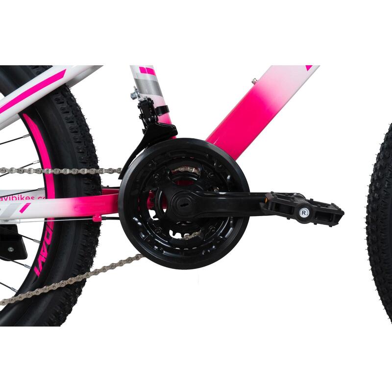 Bicicleta mtb 9-12 ani, 24 inch, solidă cadru 11", amortizare, Davi Bonita