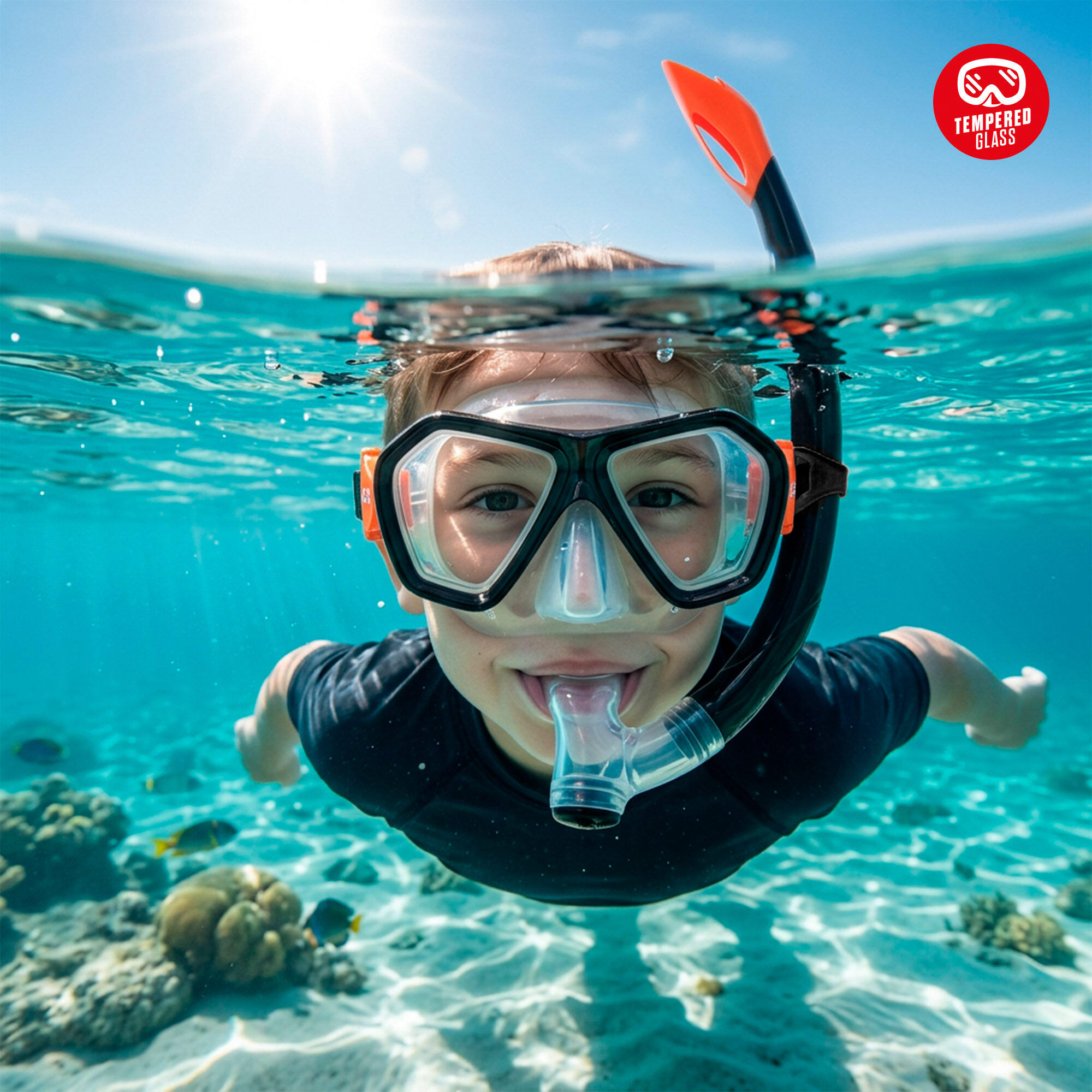 Aqua Sport Ensemble  masque en cristal avec tube en silicone +7 ans 2/7