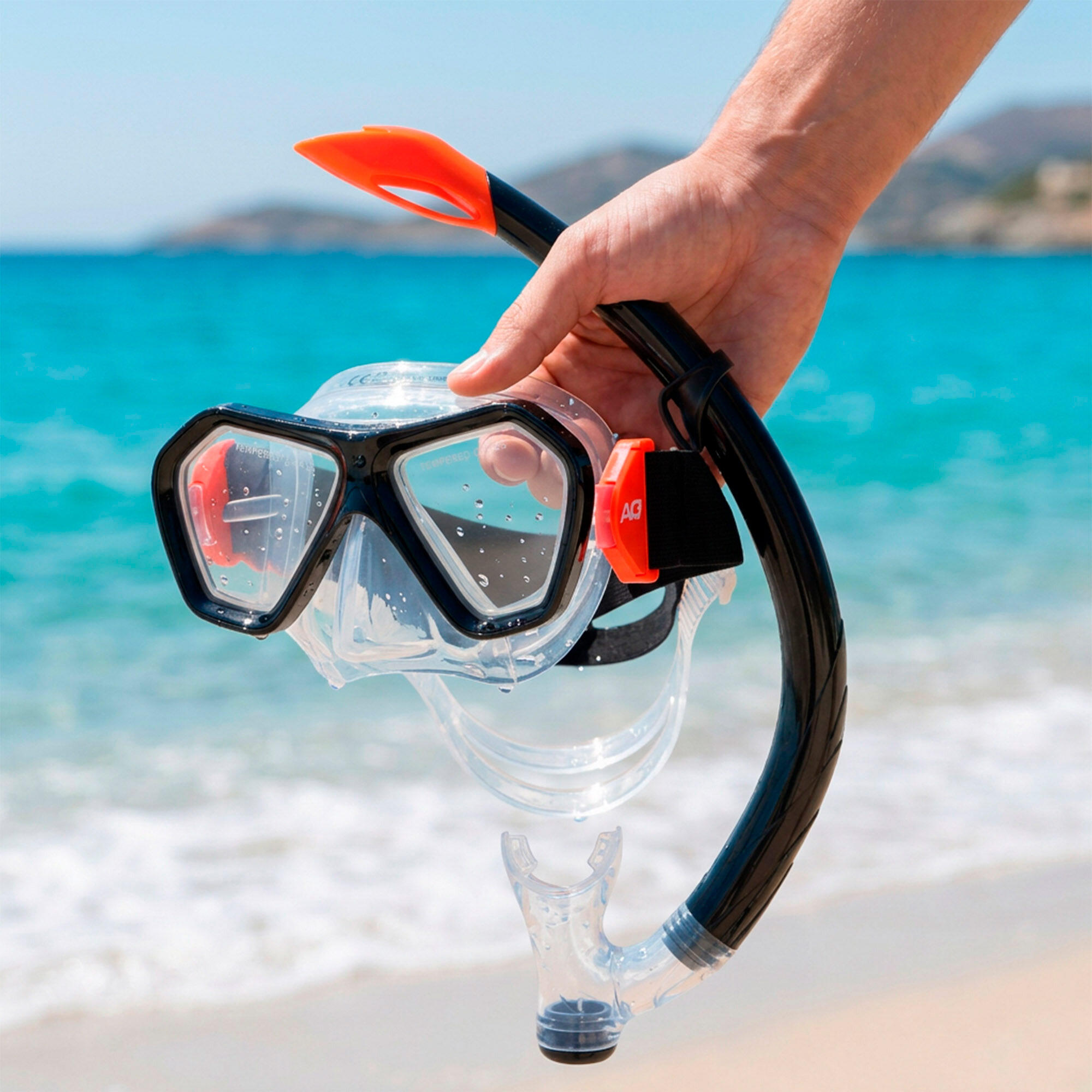 Aqua Sport Ensemble  masque en cristal avec tube en silicone +7 ans 4/7