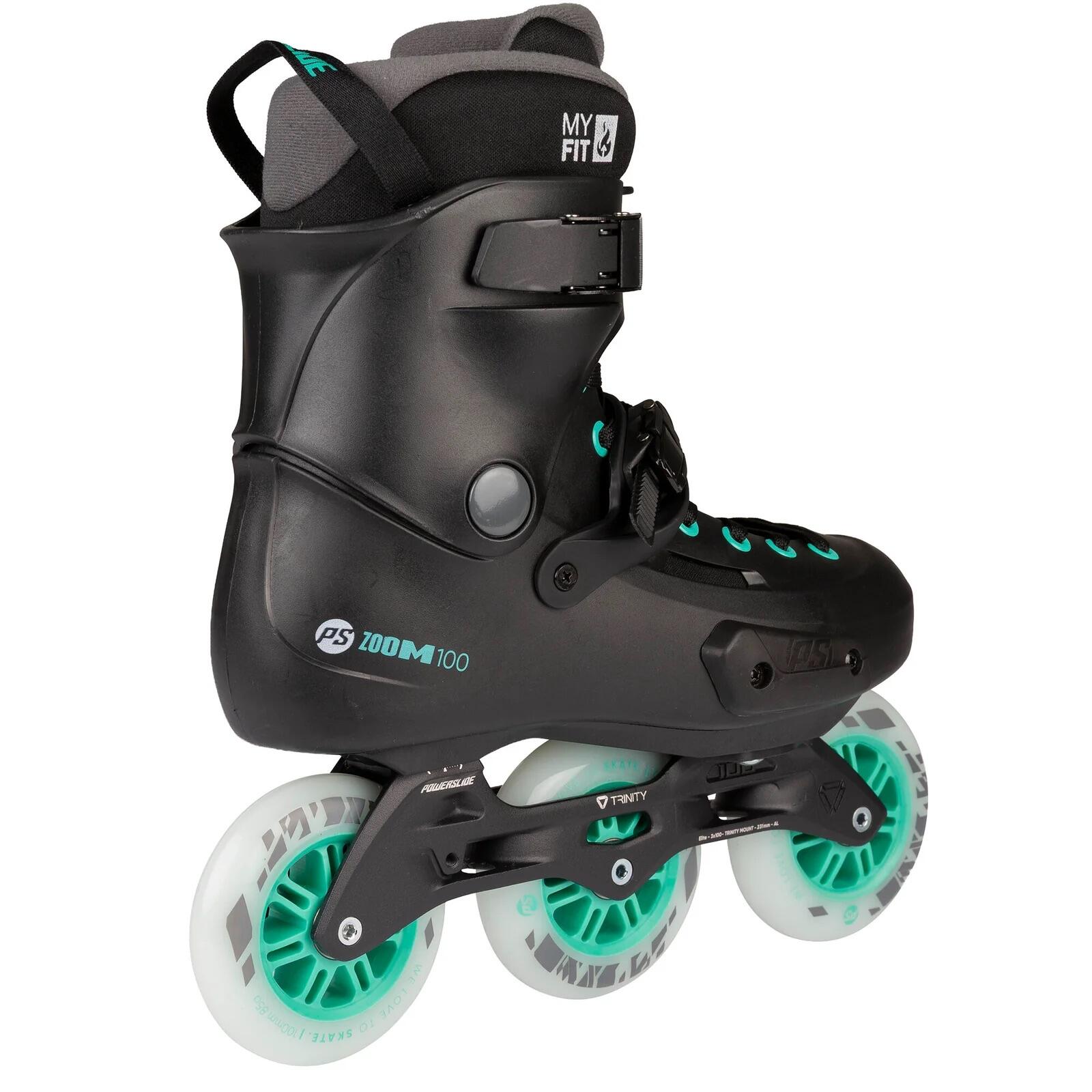 POWERSLIDE Zoom Pro 100 Black Mint patines fitness en línea 3/5