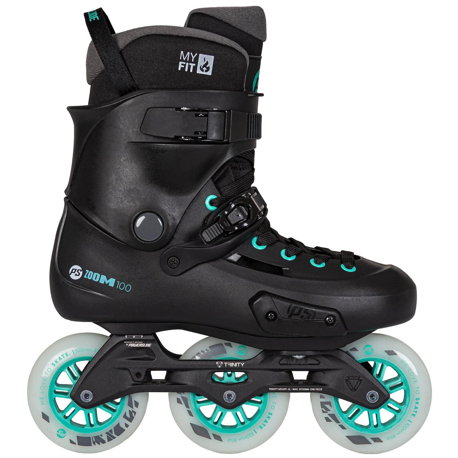 POWERSLIDE Zoom Pro 100 Black Mint patines fitness en línea 4/5