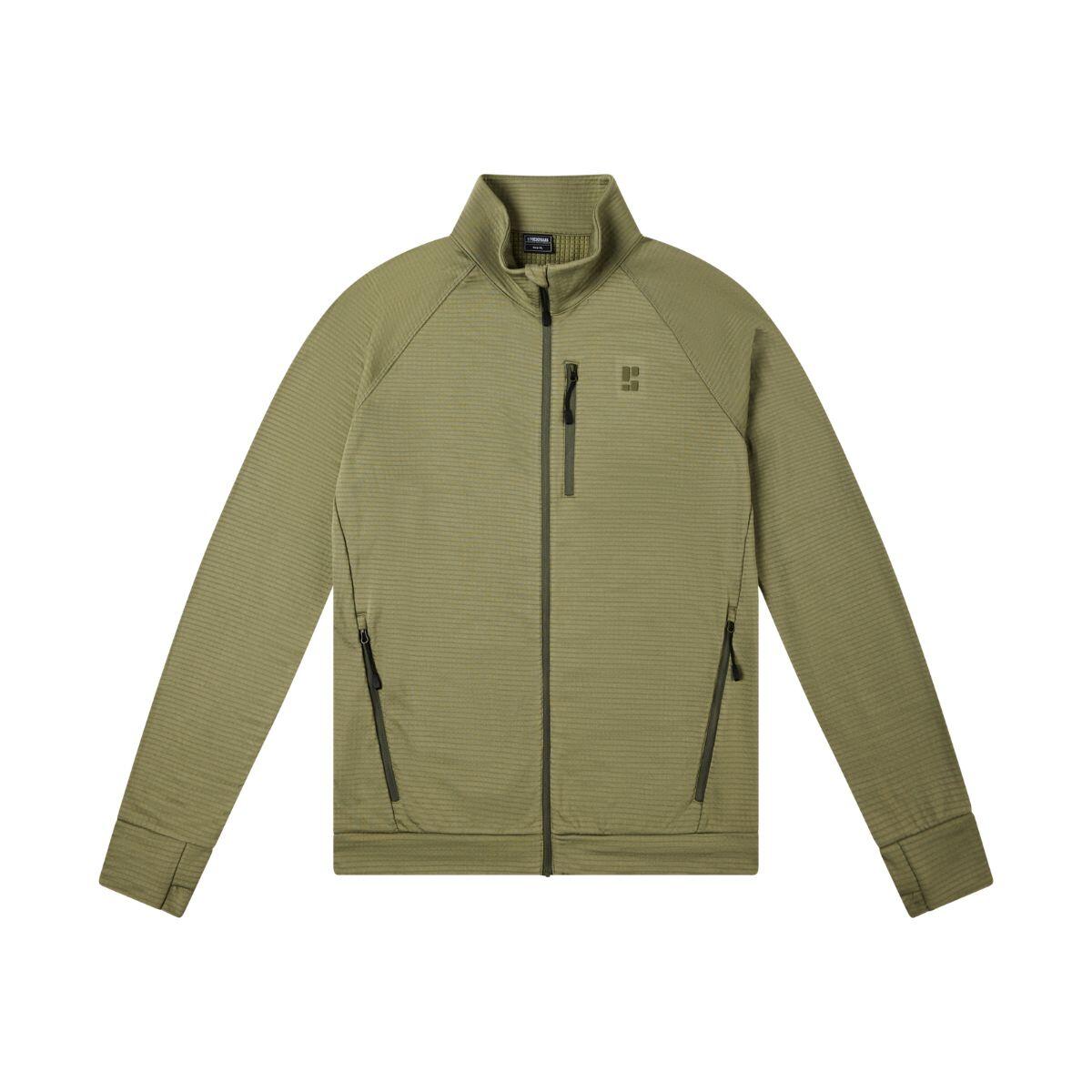 Outdoor Vest Heren - Wafelstructuur - Olijfgroen 3/4