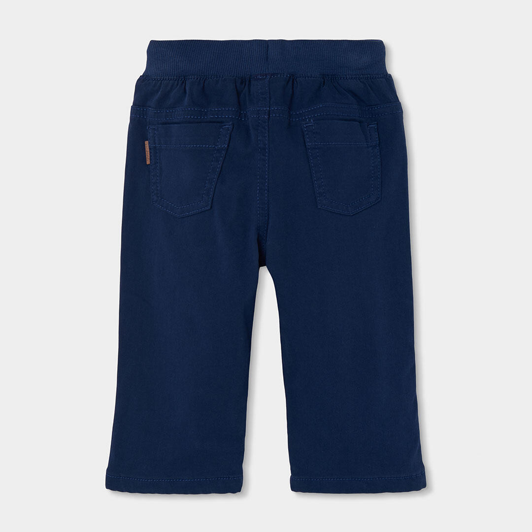 Pantalón forrado niño azul marino con cordón 2/4