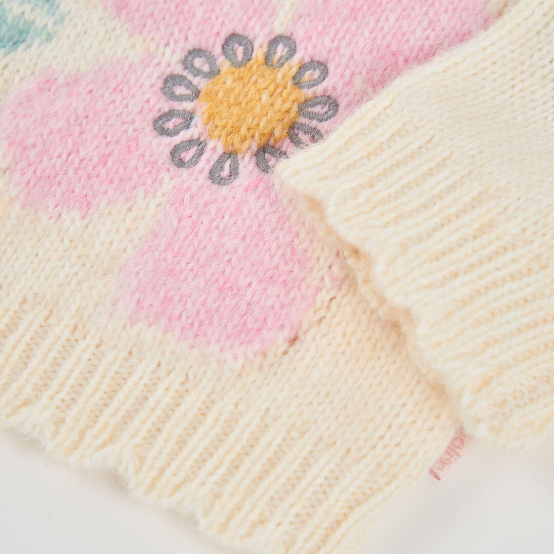 Jersey niña blanco estampado de flores 4/4
