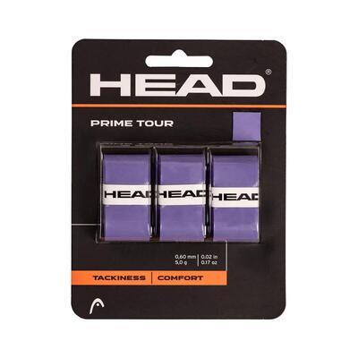 12-pack of 3 head prime tour purple overgrips