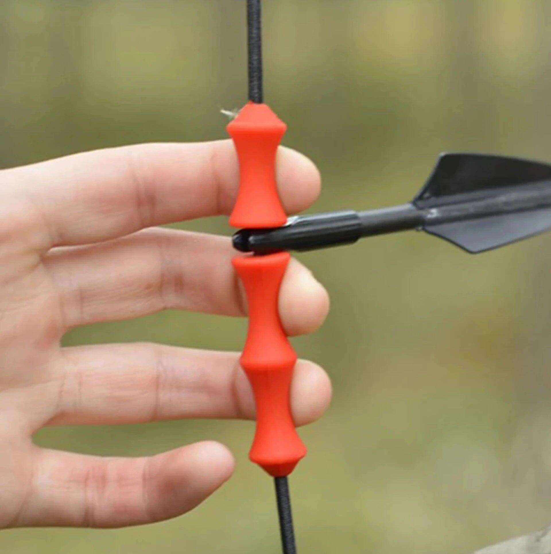 Protège-doigts tir à l'arc silicone - Protection légère corde d'arc 2/4