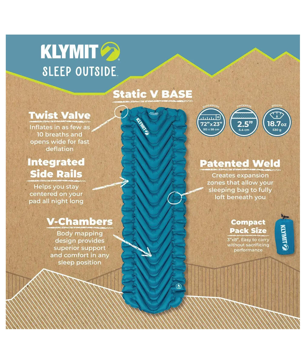 Materac dmuchany Klymit Static V Base - ocean depths 6/7