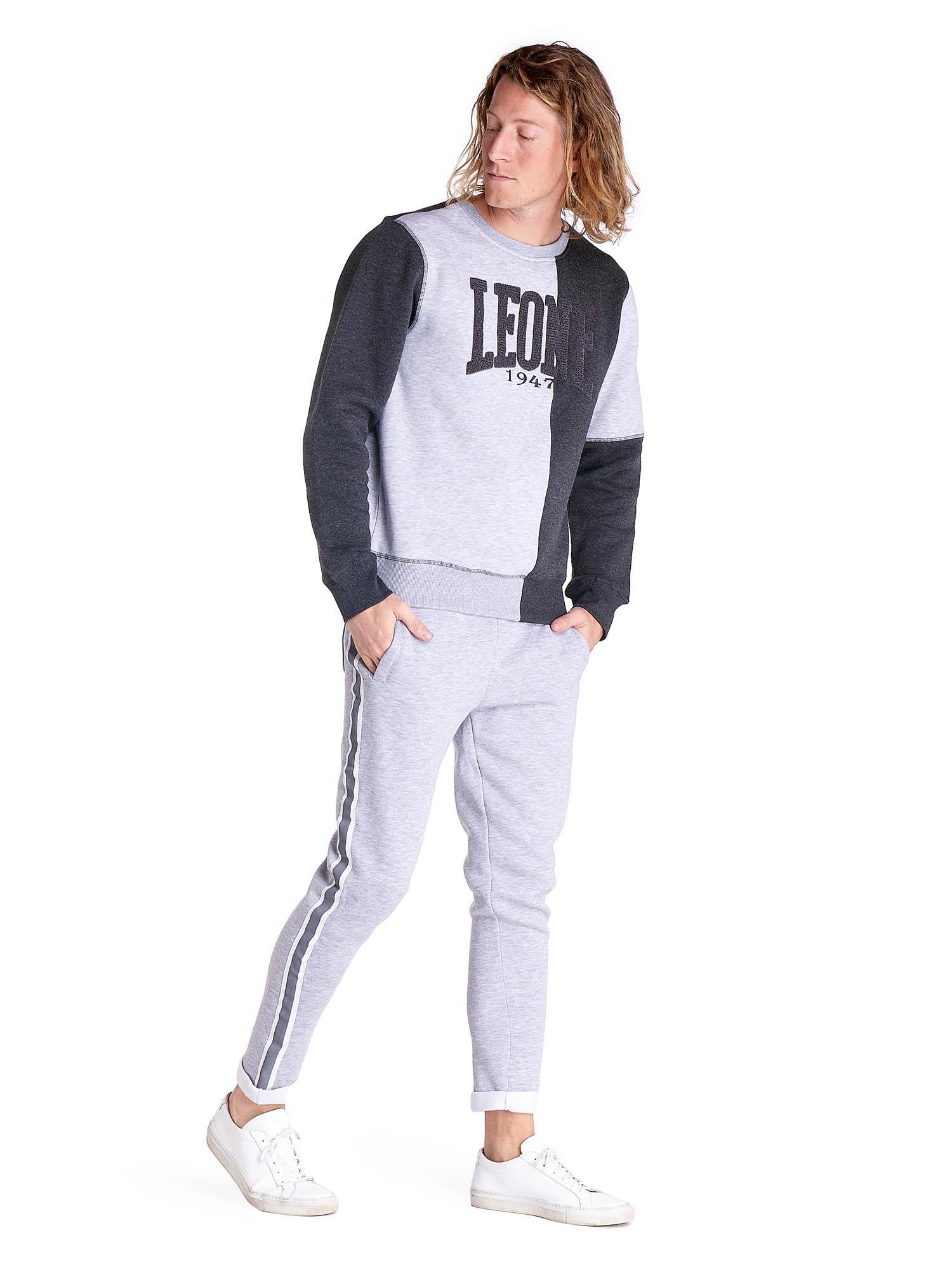 Sudadera de hombre con cuello redondo bicolor geométrico Work Leisure 3/6