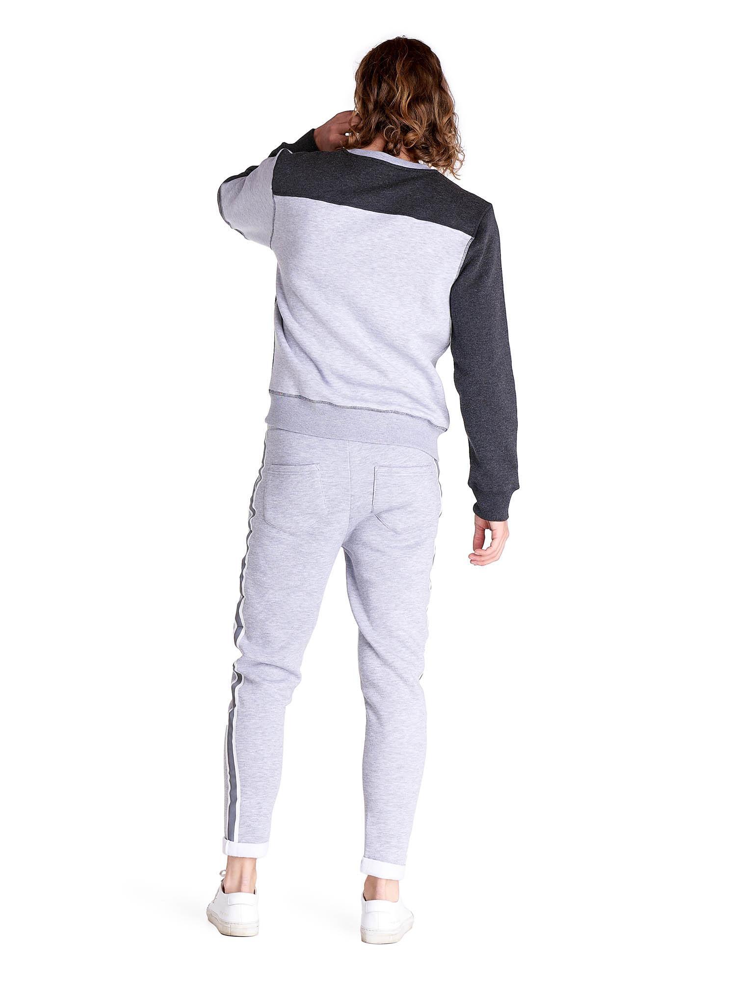Sudadera de hombre con cuello redondo bicolor geométrico Work Leisure 4/6