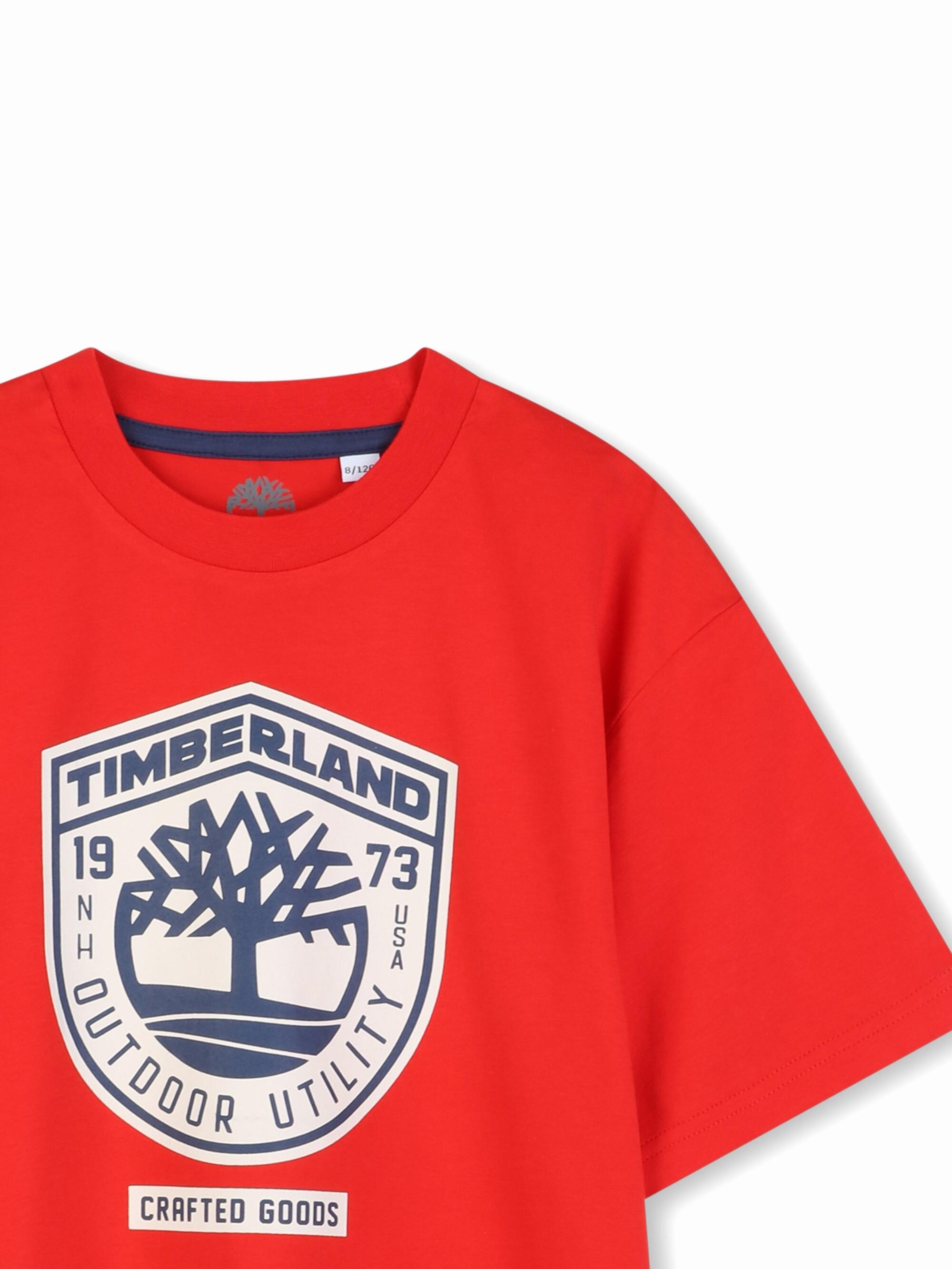 Tee Shirt Garçon Timberland T60791 97e New Red 3/3