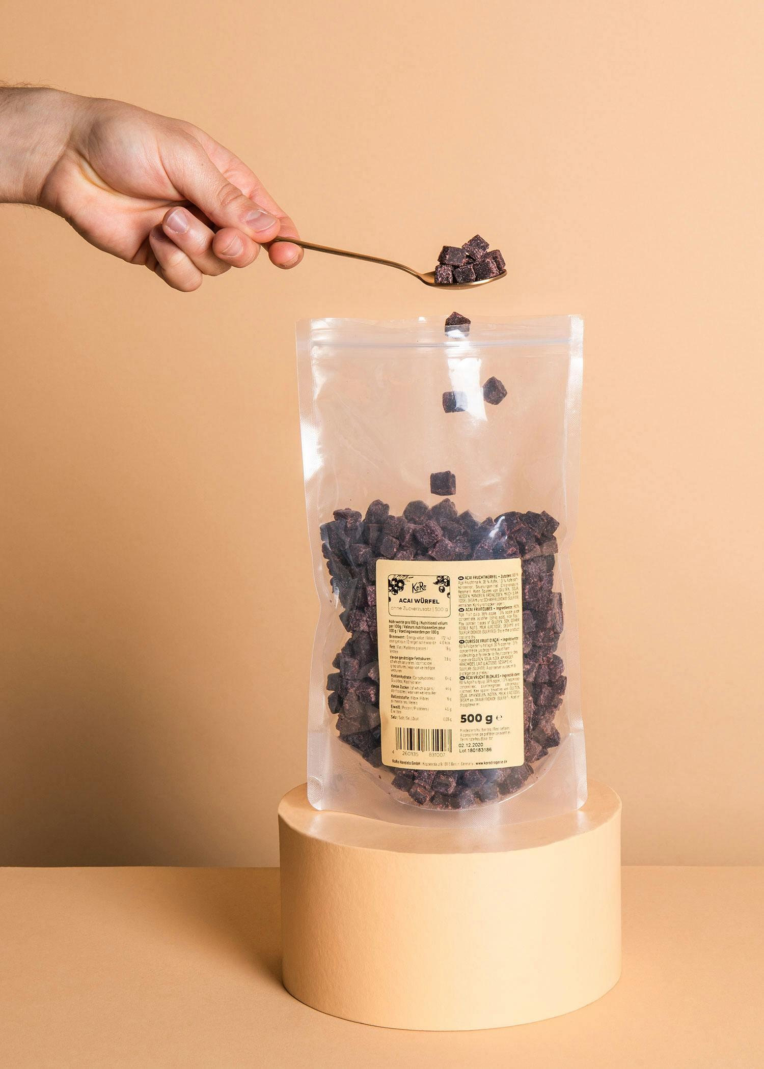 KoRo - Acai a cubetti con mela 500 g - dolcificato con mela - frutto tropicale 6/6