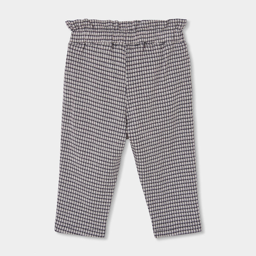 Pantalón punto cuadros niña gris 2/4