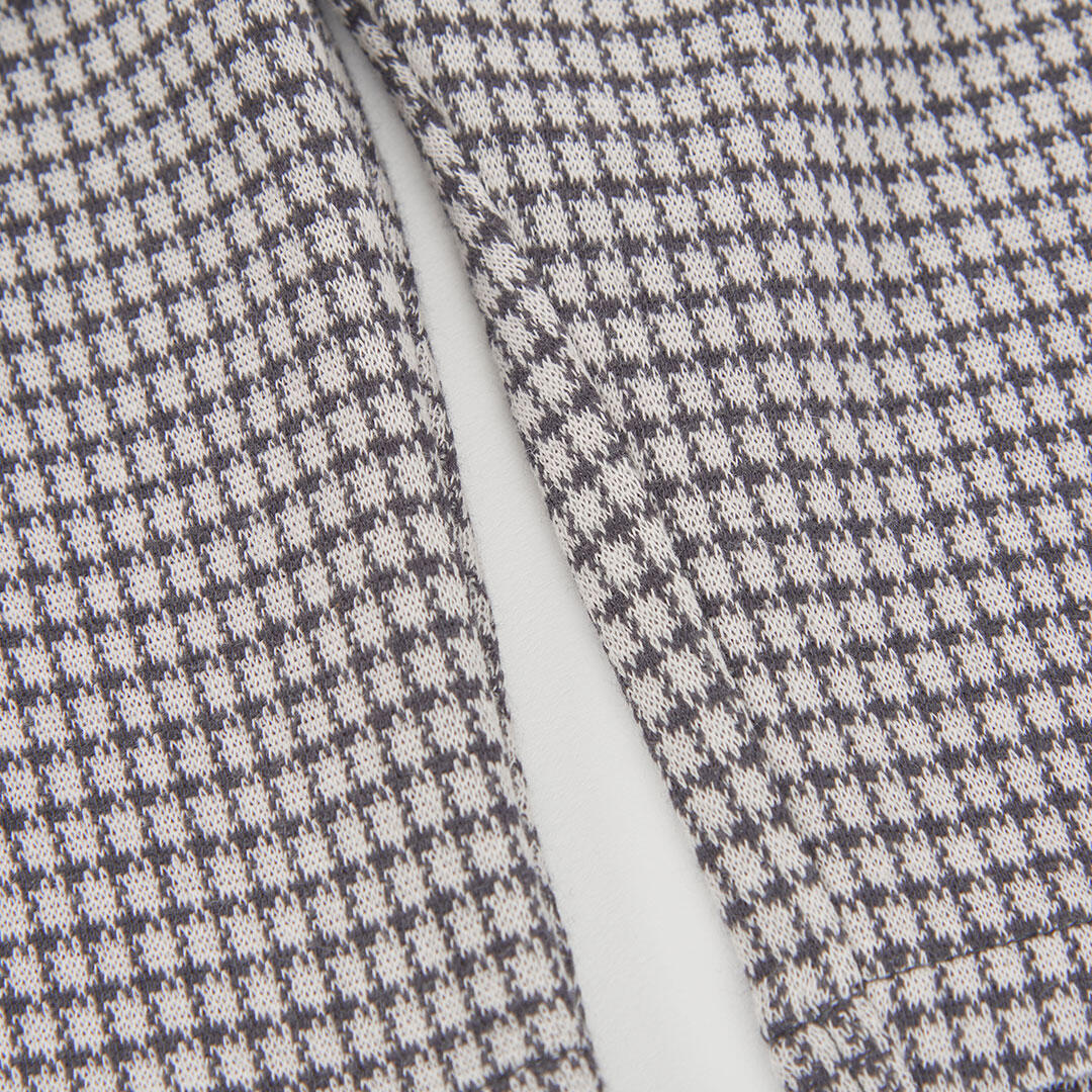 Pantalón punto cuadros niña gris 4/4