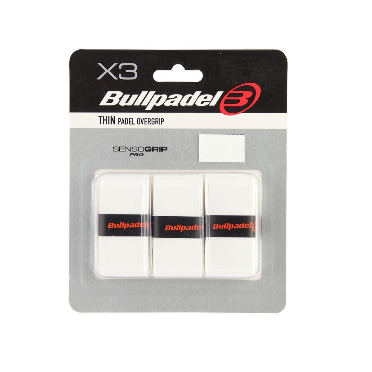 Caja 12 Uds - Blister (3 Uds) Overgrip Bullpadel Blanco 2/2