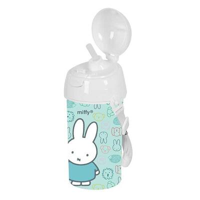 Borraccia Bambini Miffy Niebla Blanca con Pajita e Apertura Automática 05 L