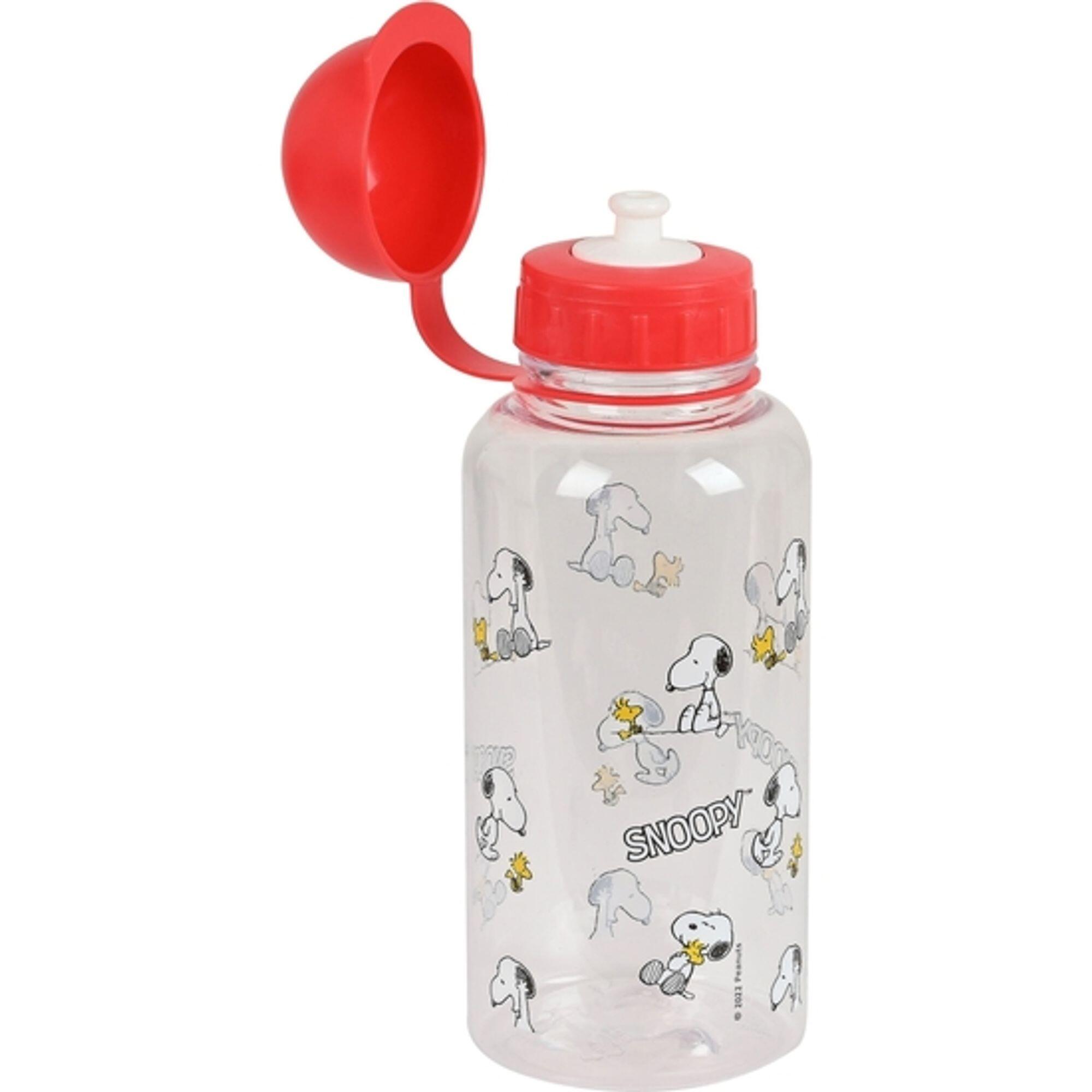 Borraccia Bambini Snoopy Friends Forever Transparente con Tapón Rosso 0,5 L 2/3