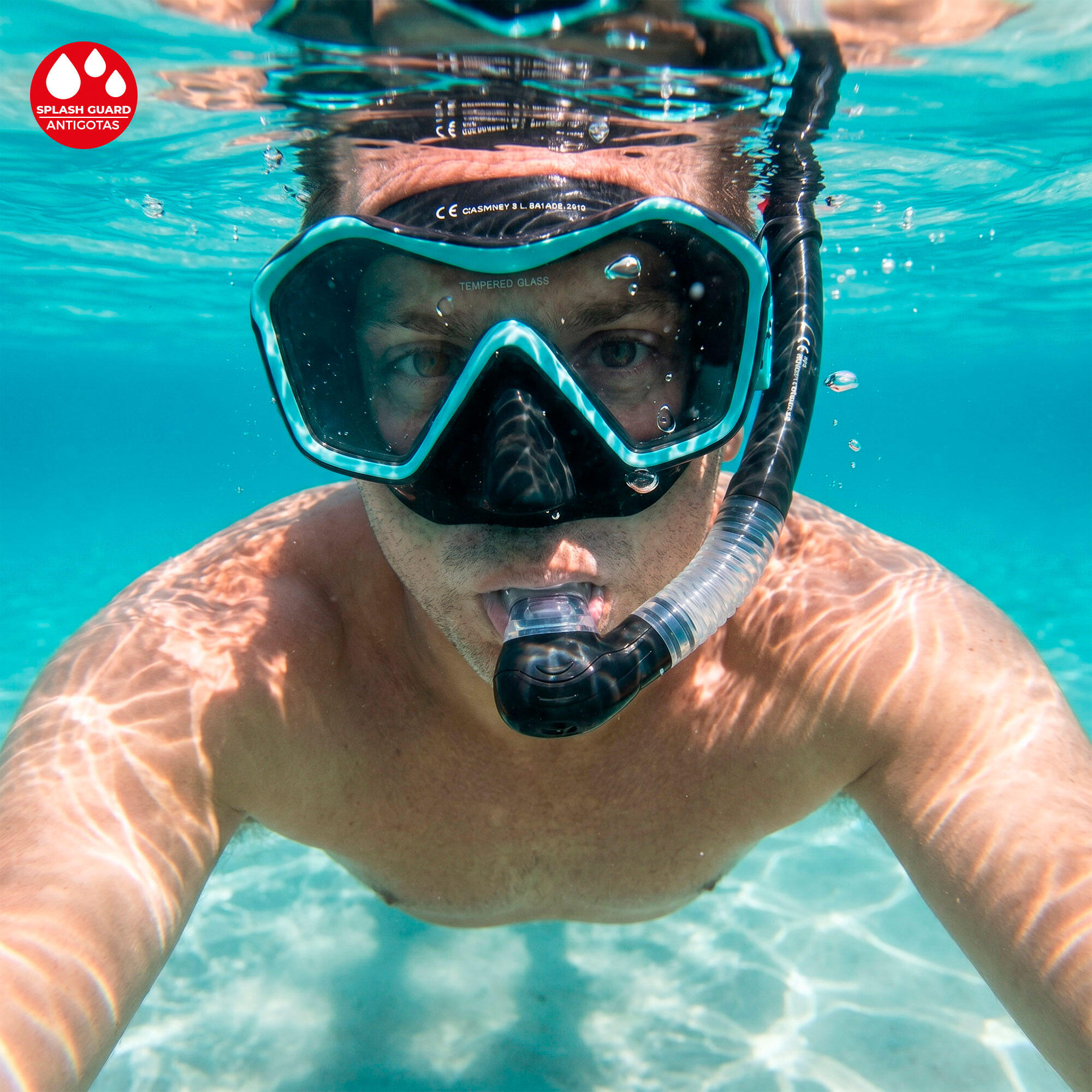 Ensemble Aqua Sport masque en cristal avec tube en silicone +12 ans 5/7