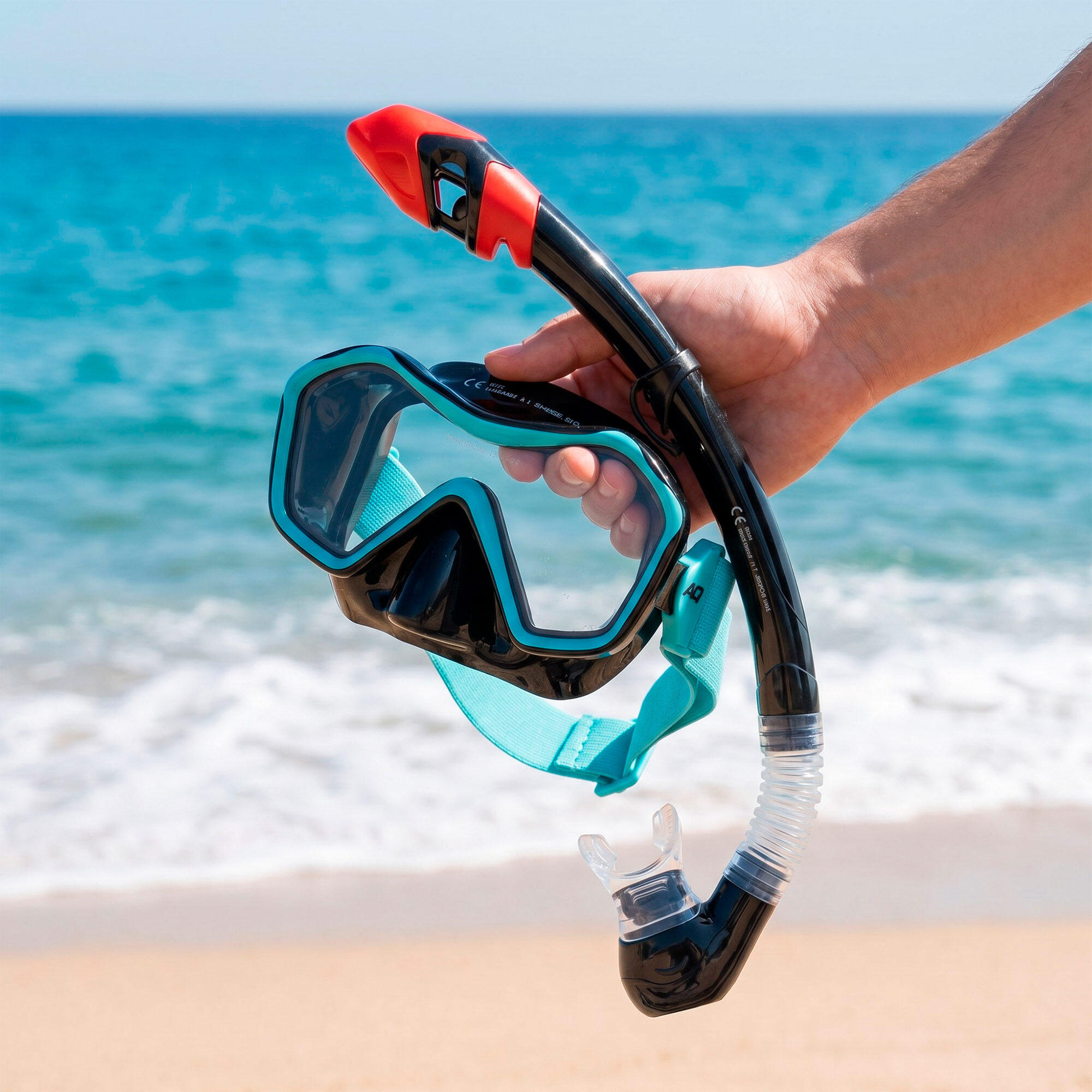 Ensemble Aqua Sport masque en cristal avec tube en silicone +12 ans 4/7