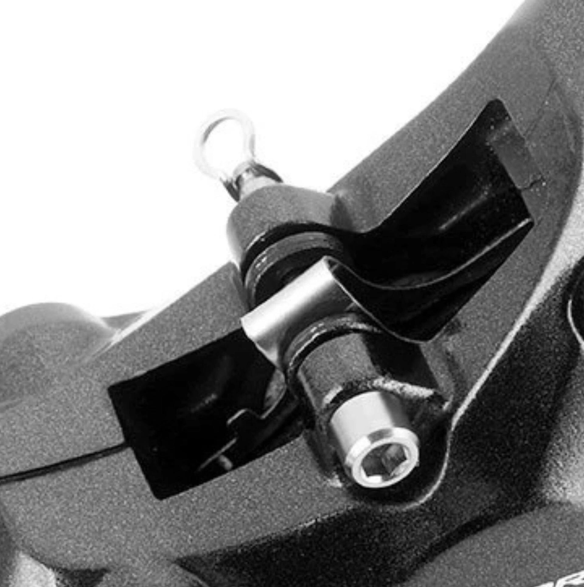 Tornillos pinza de freno M4 titanio TC4 con clips de seguridad pack 2 - Plata 2/3