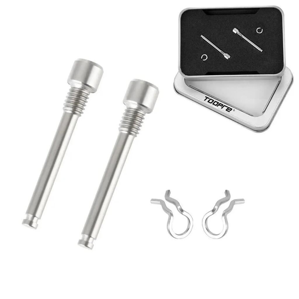 Brake caliper bolts M4 titanium TC4 with circlips set of 2 - Silver