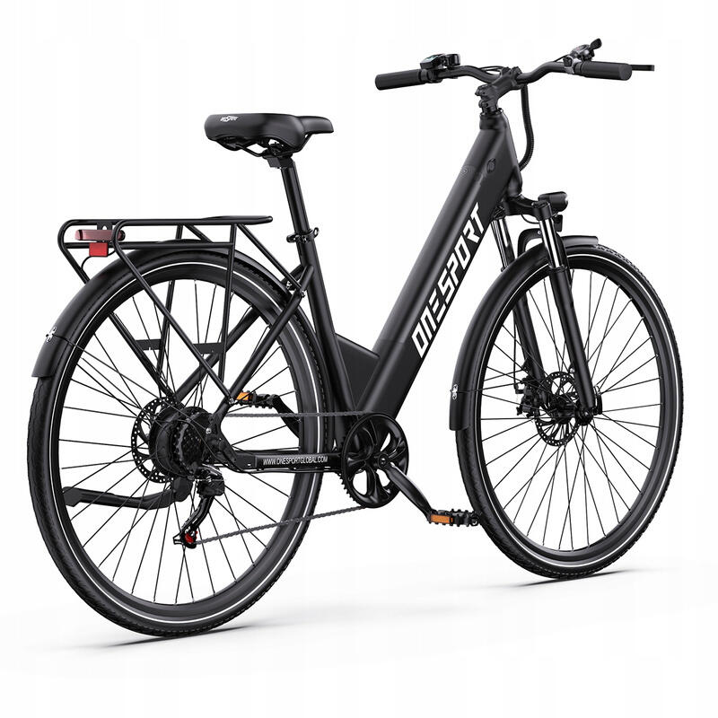 Rower elektryczny Miejski ONESPORT OT12 Czarny 2/7