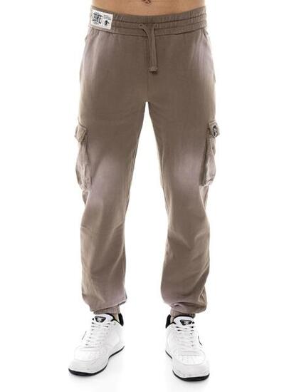 Pantalone cargo da uomo in felpa con elastico al fondo Leone 1947 Vintage Dept.