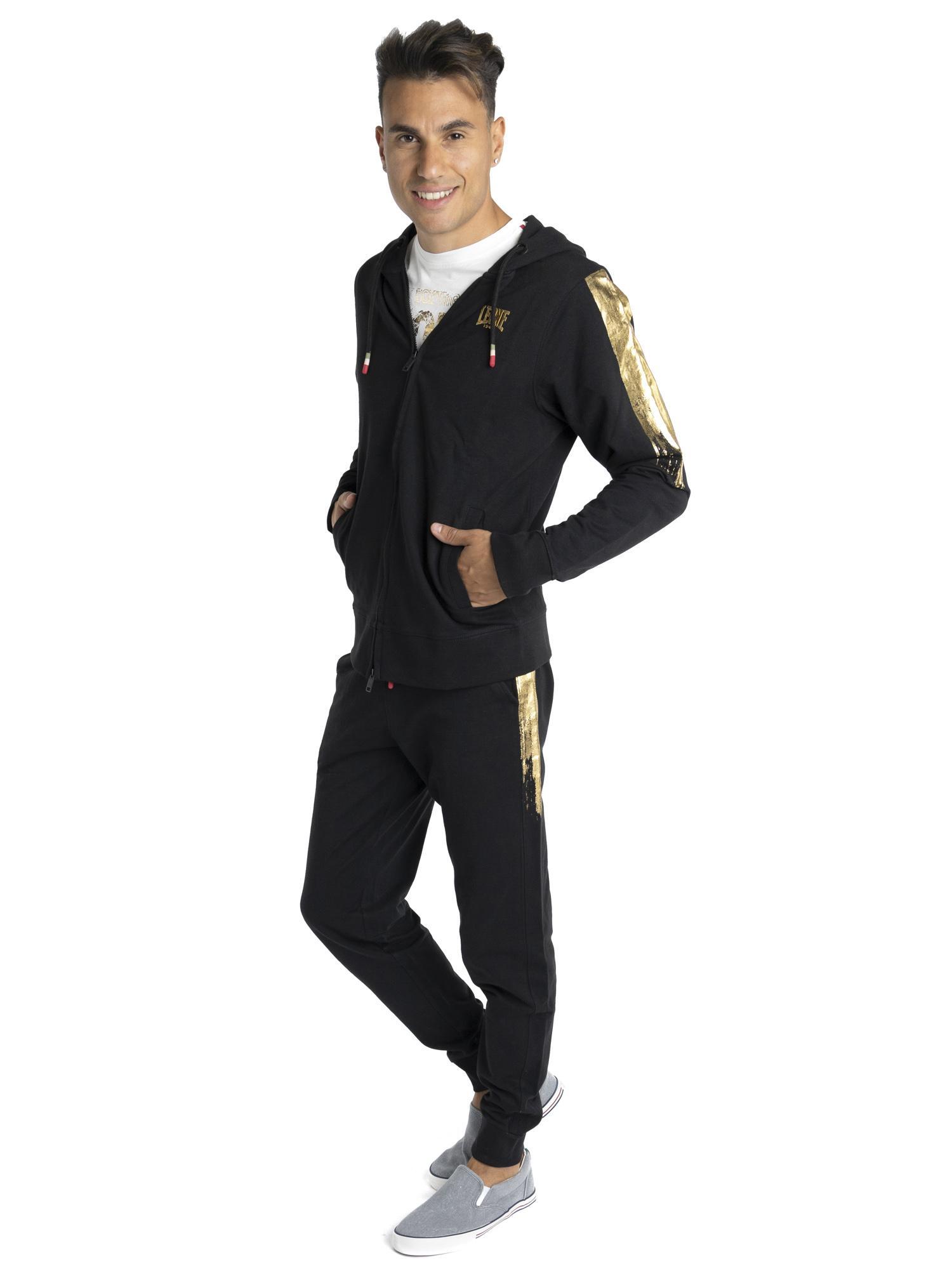 Tuta da uomo con cappuccio e zip Gold Tricolor 2/6