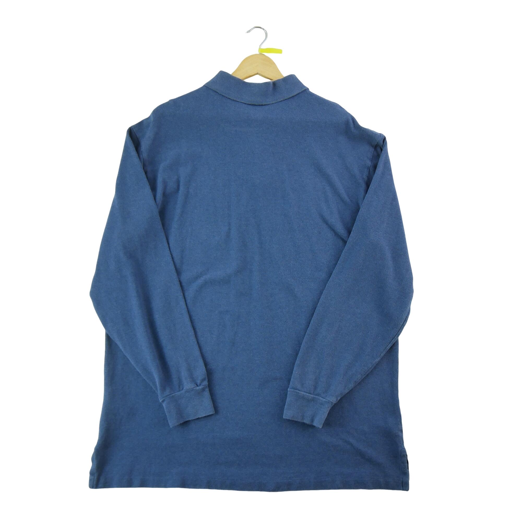 Tweedehands - Polo Ralph Lauren heren lange mouw XLT blauw - Goede staat 2/6