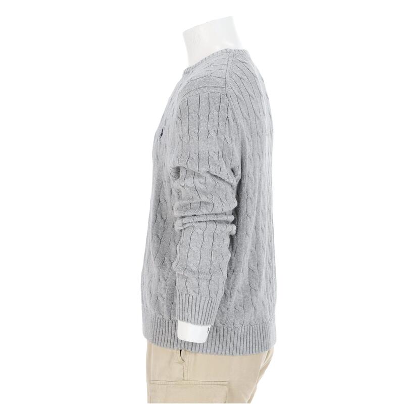 Second life - Pulover bărbați tricotat torsadat gri Polo Ralph Lauren - Ca nou