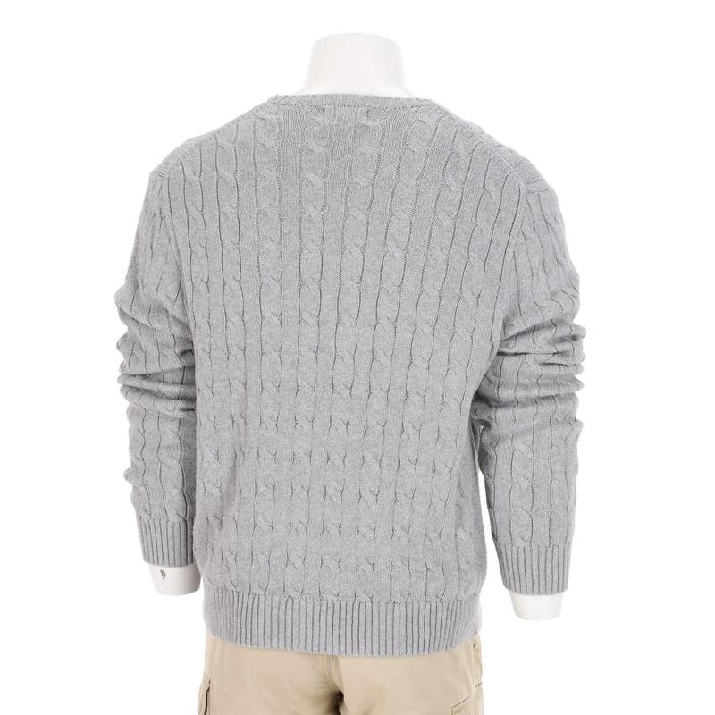Second life - Pulover bărbați tricotat torsadat gri Polo Ralph Lauren - Ca nou