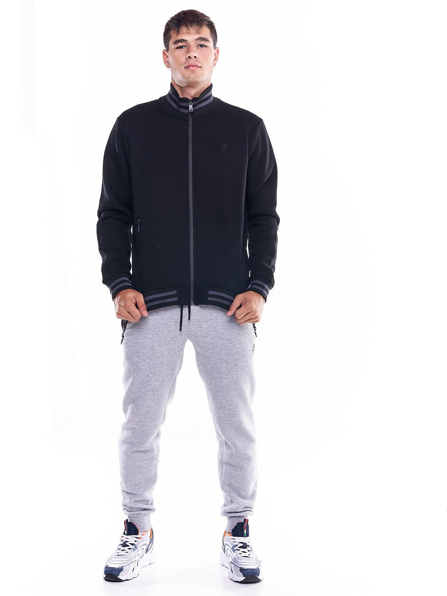 Felpa uomo full zip collo alto icona leone linea Soft Basic 2/6