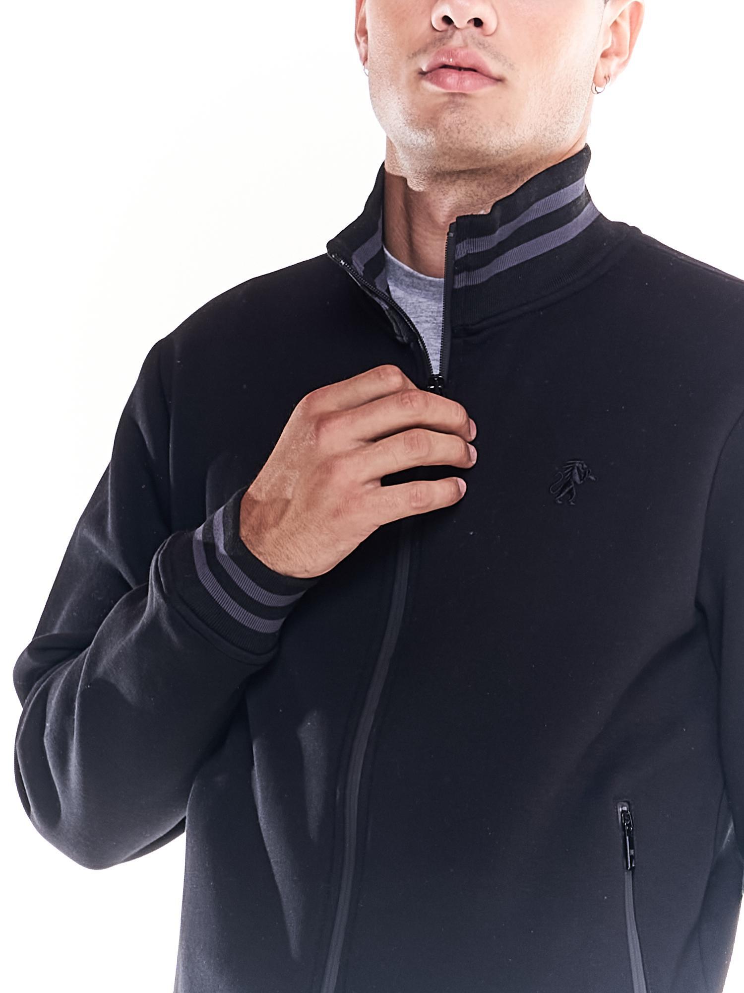Felpa uomo full zip collo alto icona leone linea Soft Basic 5/6